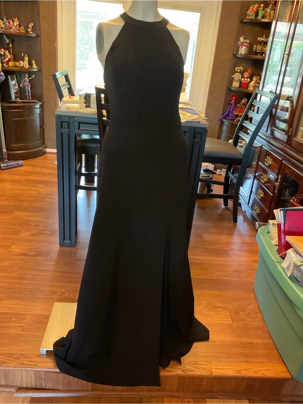 Betsey Johnson Black Halter Prom Gown